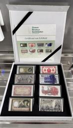 Nederland. 8 Zilveren miniatuur bankbiljetten. Full colour