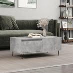 vidaXL Salontafel 90x50x36,5 cm bewerkt hout betongrijs, Huis en Inrichting, Tafels | Salontafels, 50 tot 100 cm, Verzenden, Nieuw