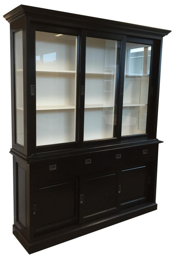 Buffetkast zwart Jubbega 180cm, Huis en Inrichting, Kasten | Buffetkasten, Ophalen of Verzenden