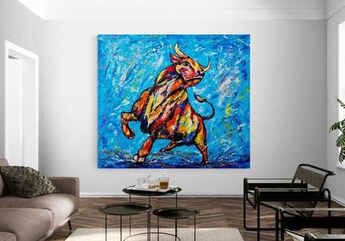 Jovan Srijemac (1962) - Thor, King of the Bulls - (XXL), Antiek en Kunst, Kunst | Schilderijen | Modern