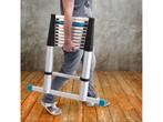 Workzone Telescopische Ladder – Soft-Close - max. 150kg –, Doe-het-zelf en Verbouw, Ladders en Trappen, Verzenden, Nieuw