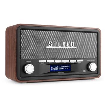 Retourdeal - Audizio Foggia retro DAB+ radio met Bluetooth - beschikbaar voor biedingen