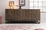 Massief dressoir SCORPION 177cm grijs acacia gedetailleerd, Huis en Inrichting, Ophalen of Verzenden, Nieuw