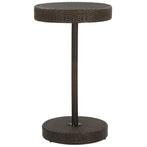 vidaXL Tuintafel 60,5x106 cm poly rattan bruin, Verzenden, Nieuw