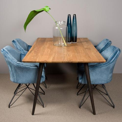 *WOONWINKEL* Tower Living Bresso Eikenhouten Eettafel Retro, Huis en Inrichting, Tafels | Eettafels, Nieuw, Verzenden