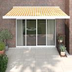 vidaXL Luifel uittrekbaar 3,5x2,5 m stof en aluminium geel, Verzenden, Nieuw