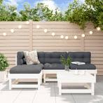 vidaXL 5-delige Loungeset met kussens massief hout wit, Tuin en Terras, Tuinsets en Loungesets, 5 zitplaatsen, Verzenden, Nieuw