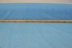 Boerenbont Ruitjes 0.3 CM Aqua, Verzenden, Nieuw