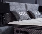 Opberg Boxspring Babylon Grijs - 160x200 cm, Huis en Inrichting, Slaapkamer | Boxsprings, Verzenden, Nieuw, Grijs, Modern