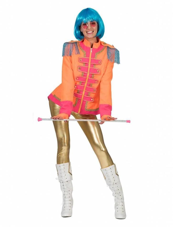 Neon Beatles jas dames oranje, Kleding | Dames, Carnavalskleding en Feestkleding, Nieuw, Ophalen of Verzenden