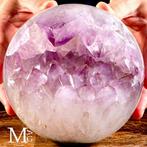Prachtige amethist bol - grote zichtbare kristallen -, Verzamelen, Mineralen en Fossielen