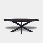 Tafel Ovaal Eikenhout - Matrix - Dark Grey, Huis en Inrichting, Tafels | Eettafels, Nieuw