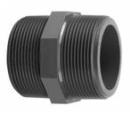 Pvc dubbele nippel, 2x buitendraad-5, 16 bar, Verzenden, Nieuw