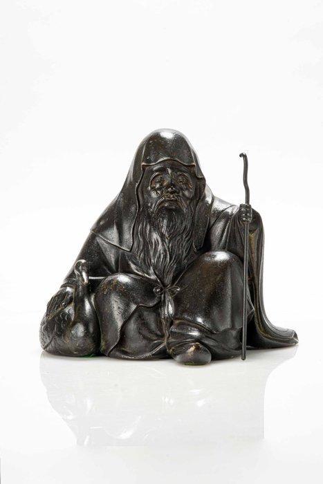 Bronze - Jurjin  een van de zeven geluksgoeden, Antiek en Kunst, Antiek | Overige Antiek