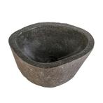 Waskom BWS Stone Ovaal 35x15x3 cm Riviersteen Grijs, Doe-het-zelf en Verbouw, Sanitair, Ophalen of Verzenden, Nieuw