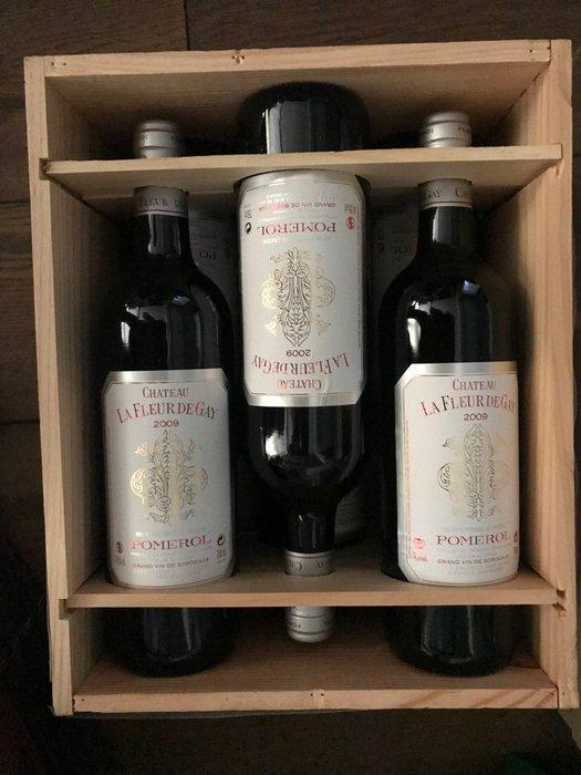 2009 Chateau La Fleur De Gay - Bordeaux, Pomerol - 6 Fles, Verzamelen, Wijnen