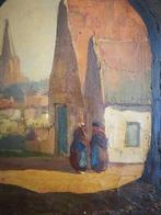 Chris Snijders (1881-1943) - Ganzepoort Brugge met figuren