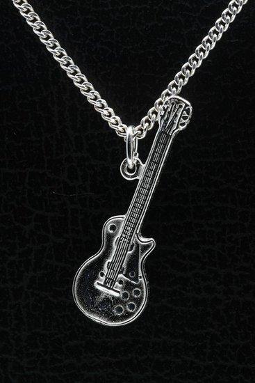 Zilveren Gibson electrische gitaar ketting hanger, Sieraden, Tassen en Uiterlijk, Kettinghangers, Verzenden