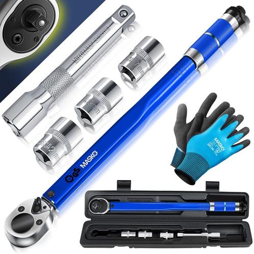 MASKO® Momentsleutel - 6-delig set - 40-210Nm - Blauw, Doe-het-zelf en Verbouw, Gereedschapskisten, Nieuw, Verzenden