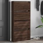 vidaXL Schoenenkast met 4 klaplades 80x21x163,5 cm bruin, Verzenden, Nieuw