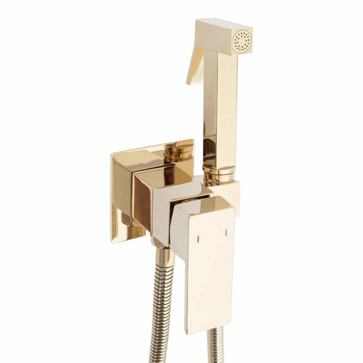 REA Inbouw bidetkraan met sproeier - glans goud - luxe en..., Doe-het-zelf en Verbouw, Sanitair, Nieuw, Ophalen of Verzenden