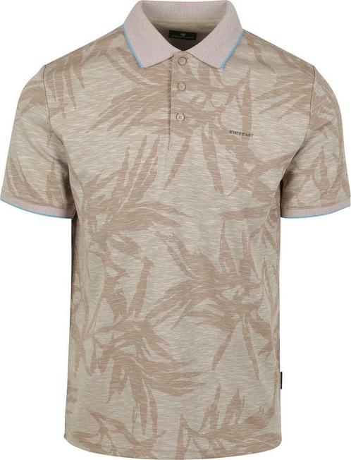 State of Art Poloshirt Faded Leaf Beige maat 3XL Heren, Kleding | Heren, Polo's, Beige, Nieuw, Overige maten, Verzenden