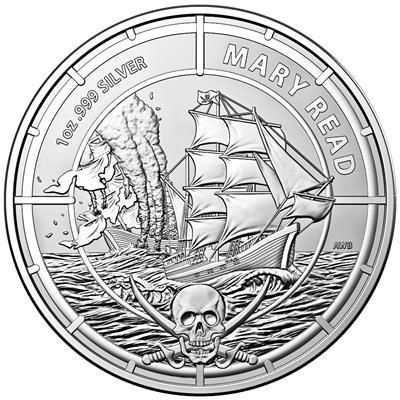 Solomon Islands - Pirate Queens - #3 Mary Read 1 oz 2022, Postzegels en Munten, Munten | Oceanië, Losse munt, Zilver, Verzenden