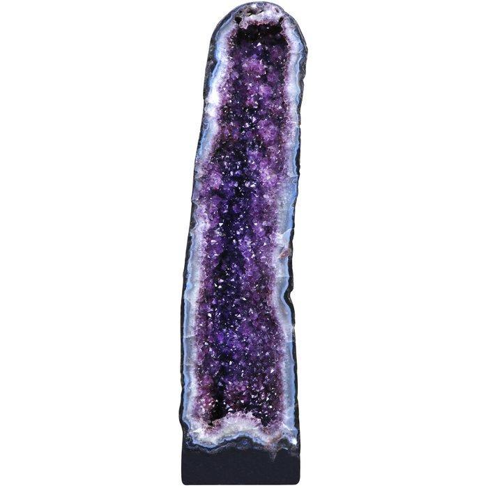 Vivid Amethyst - Catedral geode - 93x20x27 cm- 55 kg, Verzamelen, Mineralen en Fossielen