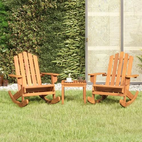 vidaXL 3-delige Loungeset Adirondack massief acaciahout, Tuin en Terras, Tuinsets en Loungesets, Loungeset, Nieuw, 3 zitplaatsen