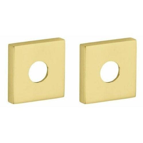 Set van twee krukrozetten Bauhaus verdekt messing ongelakt, Doe-het-zelf en Verbouw, Hang- en Sluitwerk, Nieuw, Ophalen of Verzenden