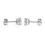 Oorbellen - 14 karaat Witgoud - 1.21ct. tw. Diamant, Sieraden, Tassen en Uiterlijk, Nieuw