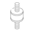 Trillingsdemper - rubber buffer M6 RVS, Ophalen of Verzenden, Nieuw