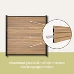 ACTIE - Premium Composiet Schutting Rhombus Eiken, Ophalen of Verzenden, Nieuw, Kunststof, 1 tot 2 meter