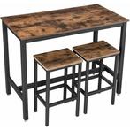 Hoppa LBT15X Metalen Bartafel Met 2 Barkrukken €104 voor €73, Huis en Inrichting, Tafels | Eettafels, Ophalen of Verzenden, Nieuw