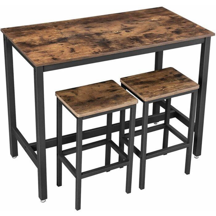 Hoppa LBT15X Metalen Bartafel Met 2 Barkrukken €104 voor €69, Huis en Inrichting, Tafels | Eettafels, Nieuw, Ophalen of Verzenden