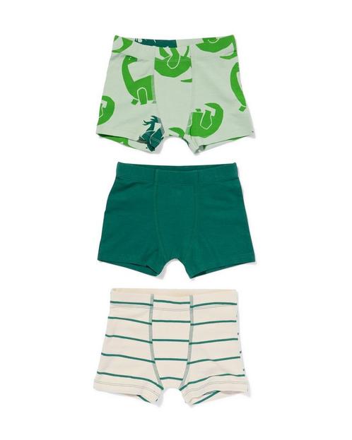 HEMA Kinderboxers stretch katoen dino - 3 stuks groen, Kinderen en Baby's, Kinderkleding | Overige, Nieuw, Verzenden