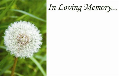 Condoleancekaart in loving memory paardenbloem lovin, Hobby en Vrije tijd, Knutselen, Nieuw, Ophalen of Verzenden