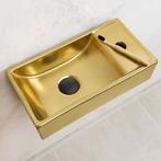 Fontein Rechts AquaSplash Oro 40x22 cm Mat Goud, Ophalen of Verzenden, Nieuw