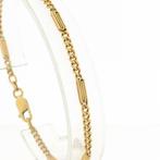Gouden gourmet schakel armband | 20 cm (unisex armband), Sieraden, Tassen en Uiterlijk, Armbanden, Ophalen of Verzenden, Gebruikt