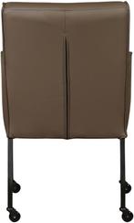 Bruine leren moderne eetkamerstoel - Toledo Leer Moss (bruin, Huis en Inrichting, Stoelen, Overige kleuren, Nieuw, Leer, Ophalen of Verzenden