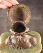 Sculpturale houder voor - Inktpot - Brons