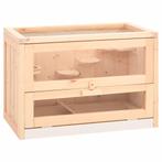 vidaXL Hamsterkooi 60x35,5x42 cm massief vurenhout, Dieren en Toebehoren, Knaagdieren en Konijnen | Hokken en Kooien, Verzenden