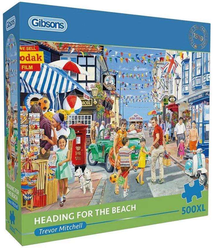 Heading for the Beach Puzzel (500 XL stukjes) | Gibsons -, Hobby en Vrije tijd, Denksport en Puzzels, Nieuw, Verzenden
