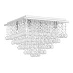 Plafondlamp Veli Prisma 28x38x38 met kristallen chroom 4xG9, Huis en Inrichting, Verzenden, Nieuw