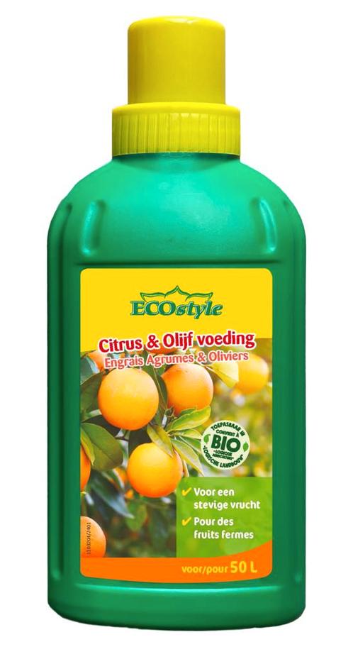 Ecostyle citrus olijf plantenvoeding 500 ml, Tuin en Terras, Aarde en Mest, Verzenden