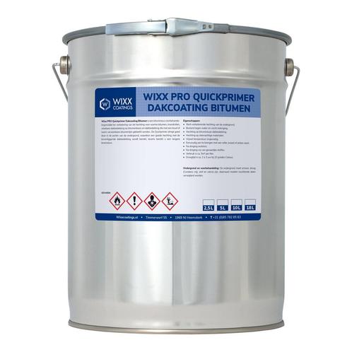 Wixx PRO Quickprimer Dakcoating Bitumen Zwart 2.5L, Doe-het-zelf en Verbouw, Verf, Beits en Lak, Verf, Zwart, Nieuw, Minder dan 5 liter