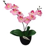 vidaXL Kunstplant orchidee met pot 30 cm roze, Nieuw, Verzenden