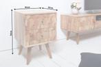 Massief houten nachtkastje MYSTIC LIVING 40cm natuurlijk, Huis en Inrichting, Ophalen of Verzenden, Nieuw