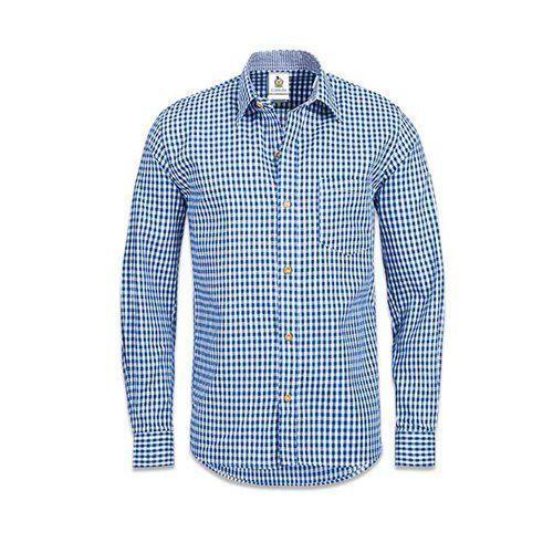 Blauw wit geblokt overhemd, Hobby en Vrije tijd, Feestartikelen, Feestartikel, Nieuw, Verzenden