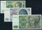 Duitsland, Bondsrepubliek. - 5, 10, 20 Deutsche Mark 1980, Postzegels en Munten, Bankbiljetten | Europa | Niet-Eurobiljetten